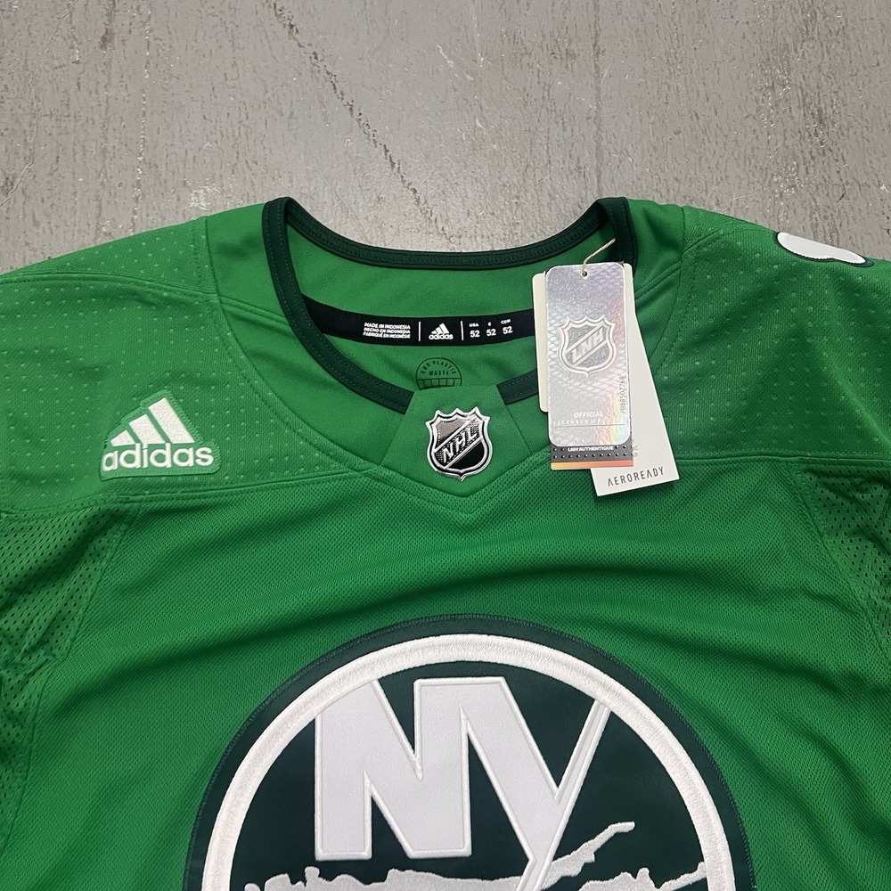 Adidas Size‎ 52 NHL NY Rangers St. Patrick's Day Authentic Jersey - Picture 5 of 6